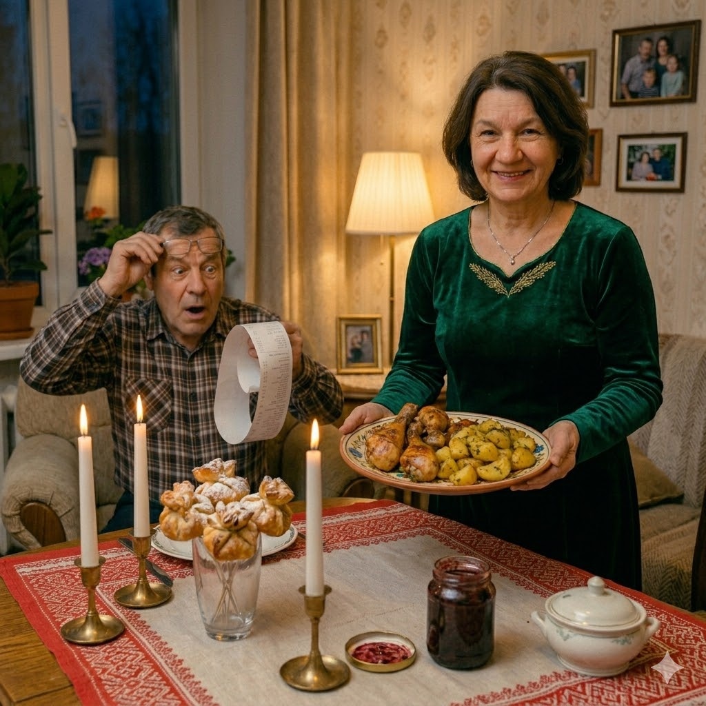 Серёжа всё ещё не верит, разглядывая чек!