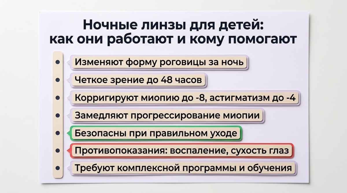 Ночные линзы для детей: как работают и кому помогут  📷
