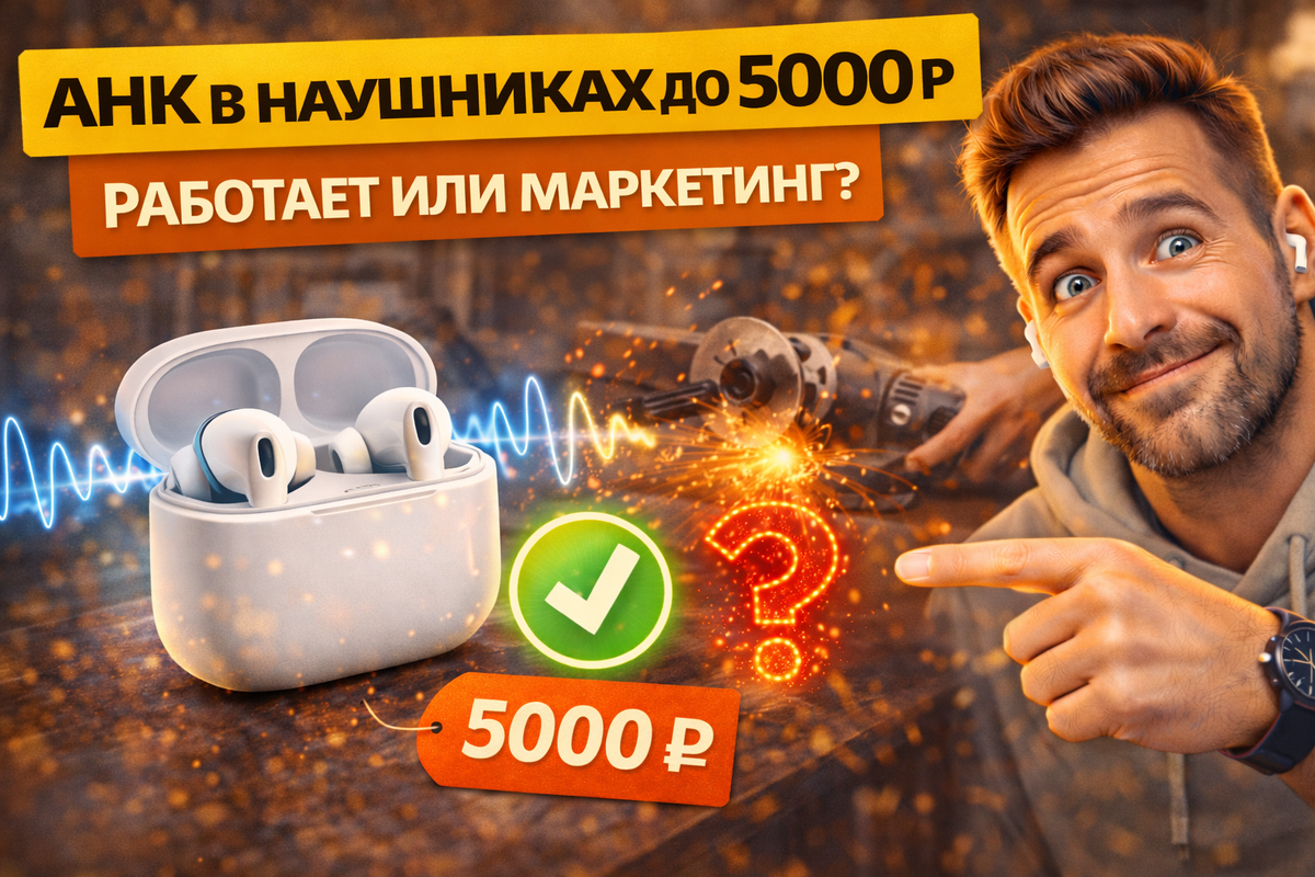 Активное шумоподавление (ANC) в наушниках до 5000 рублей: реальность или маркетинг? Тестируем бюджетные модели — работает ли ANC на практике? Обзор, сравнения и вердикт для экономных меломанов!