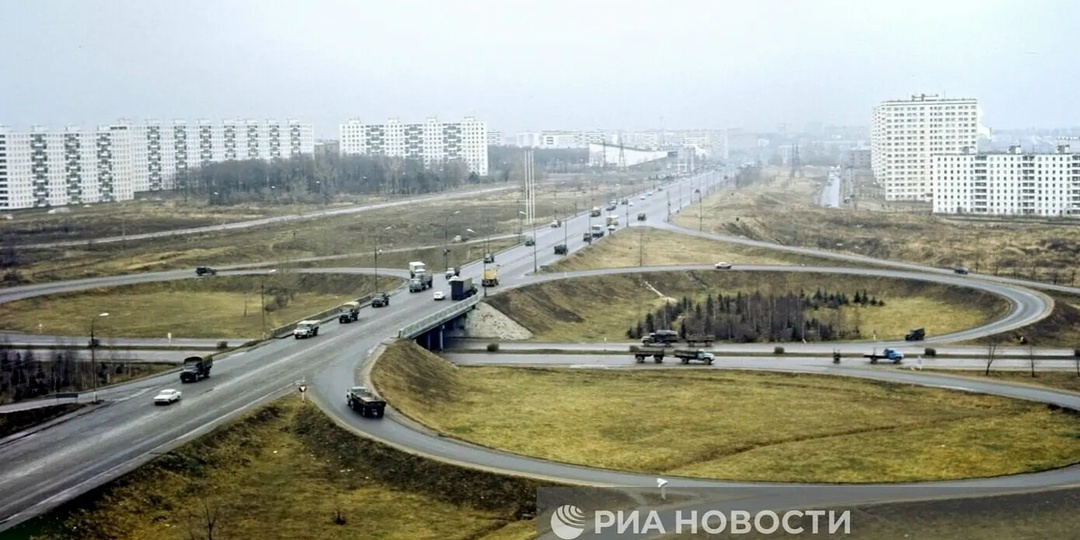 Развязка МКАД и Можайского шоссе в 1975 году