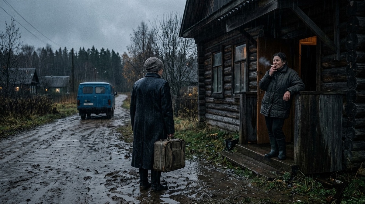 Прибыла к подруге в деревню.