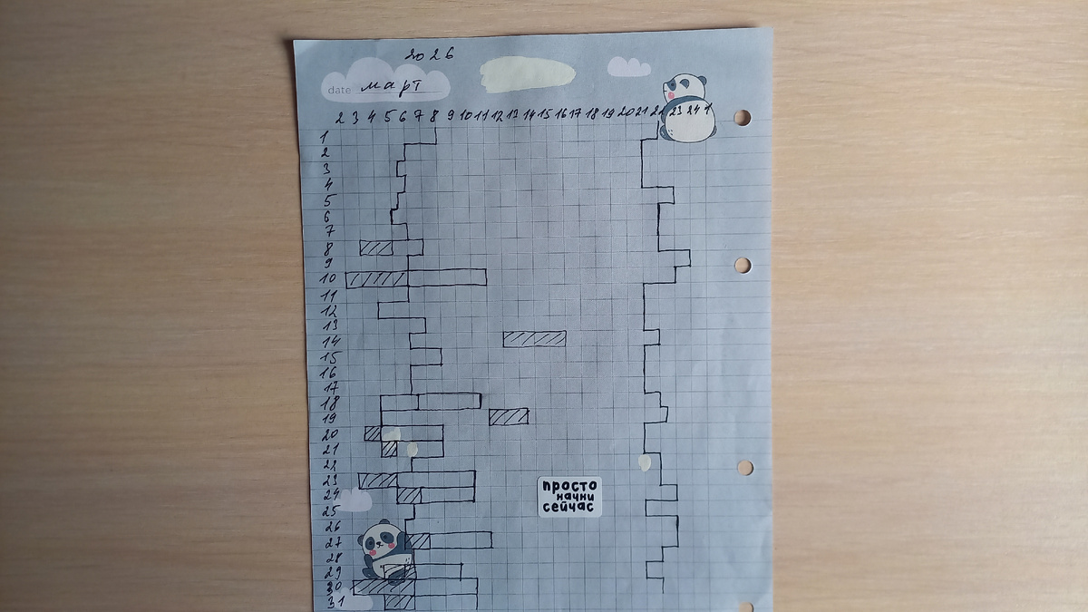 Режим дня в марте был не очень