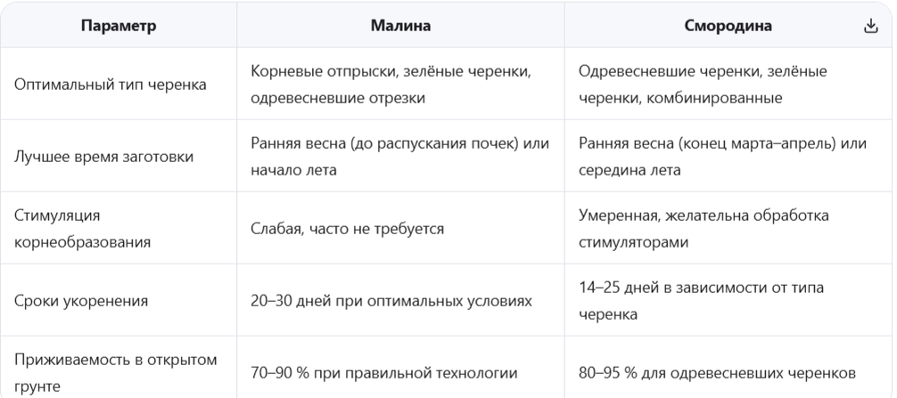 Ключевые различия в технологии черенкования