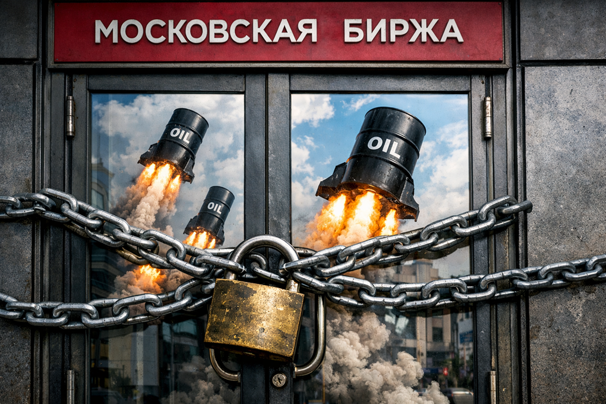    Нефть летит вверх, но Московская биржа в оцепенении. Фото: нейросеть