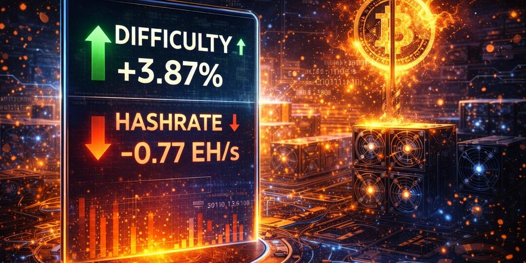 ⚡️ Сложность майнинга BTC растёт, несмотря на снижение хешрейта