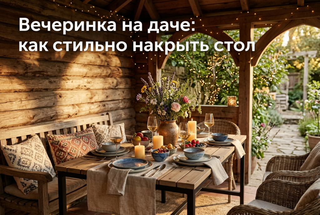    Идеи декора и сервировки садового стола для уютного летнего вечера GROSTAT