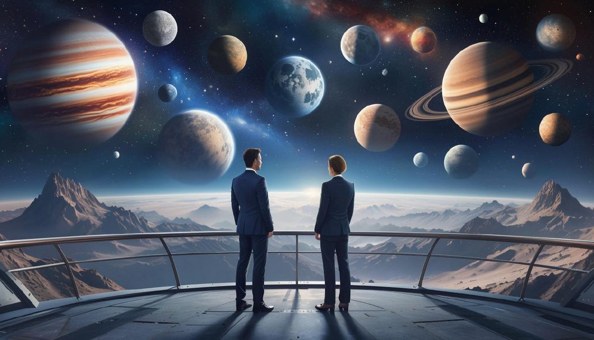 Планеты. Иллюстрация сгенерирована нейросетью