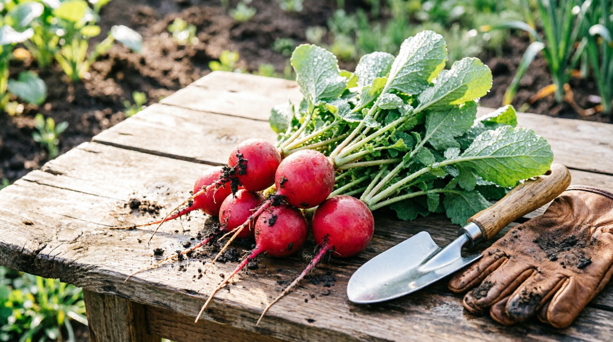 свежий урожай редиса