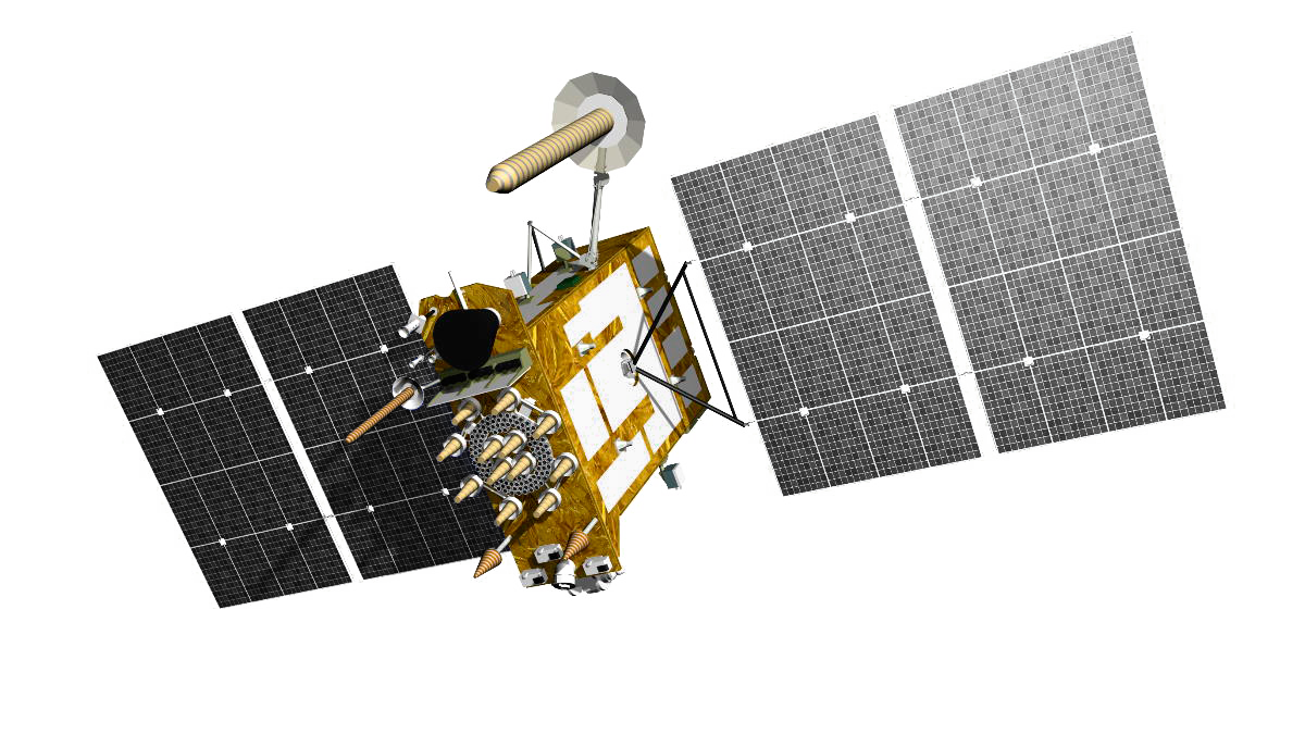Модель спутника «Глонасс-К». Источник: АО «Информационные спутниковые системы» имени академика М. Ф. Решетнёва. 