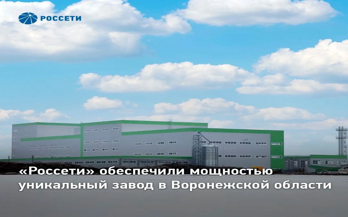    «Россети» подключили к сетям первый в России завод лимонной кислоты в Воронежской области фото: Россети