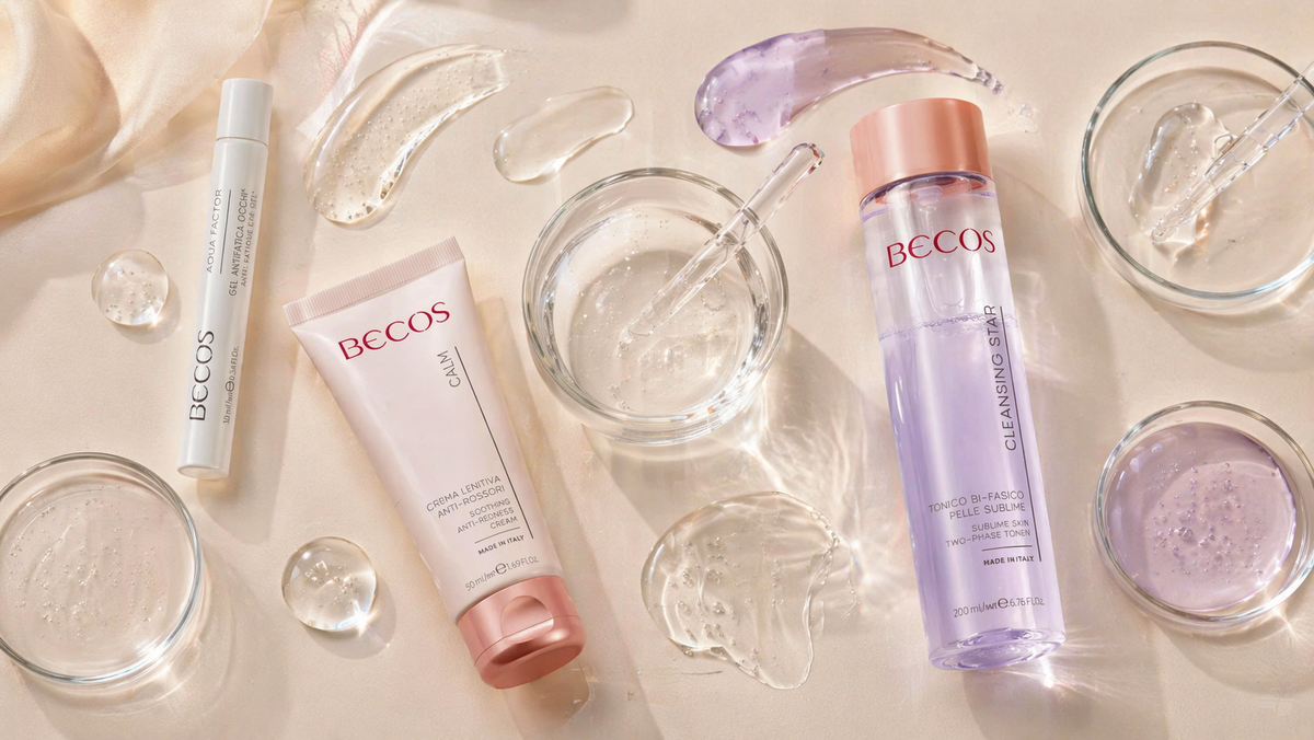 Средства для ухода за кожей из линий Aqua Factor, Calm, Cleansing Star итальянского бренда Becos