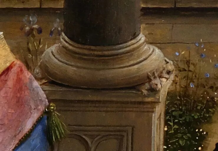 Фрагмент картины Яна ван Эйка «Мадонна канцлера Ролена» (ок. 1400–1450). 