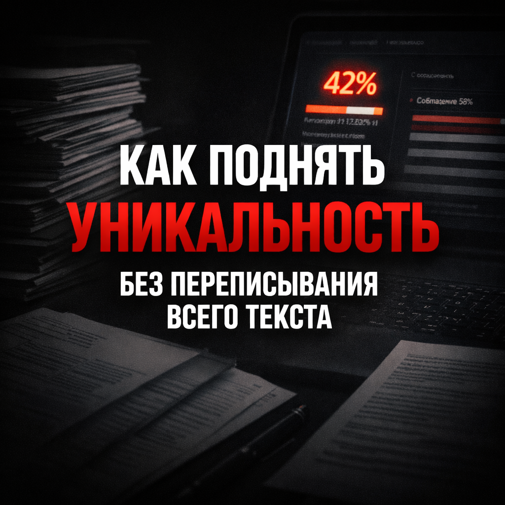 Как поднять уникальность без переписывания всего текста