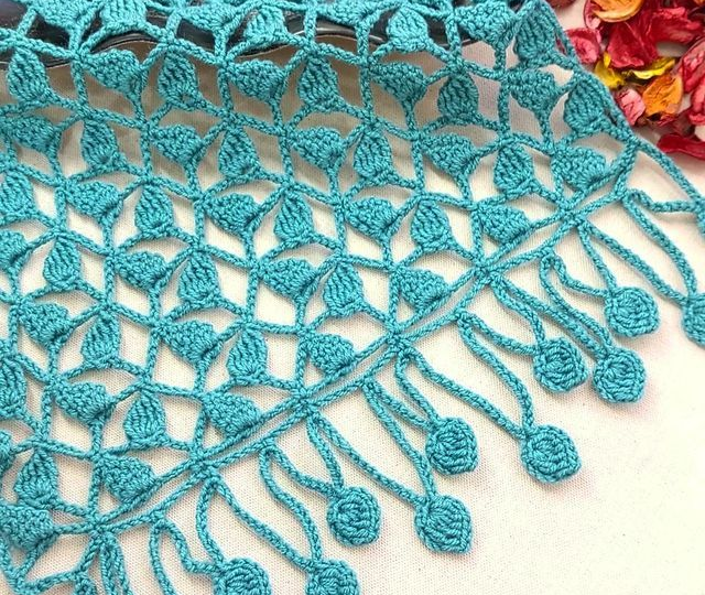 Ажурный палантин крючком - 5 моделей со схемами и описанием