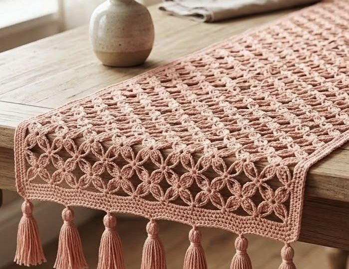 Дорожки на стол крючком со схемами - Идеи для вязания