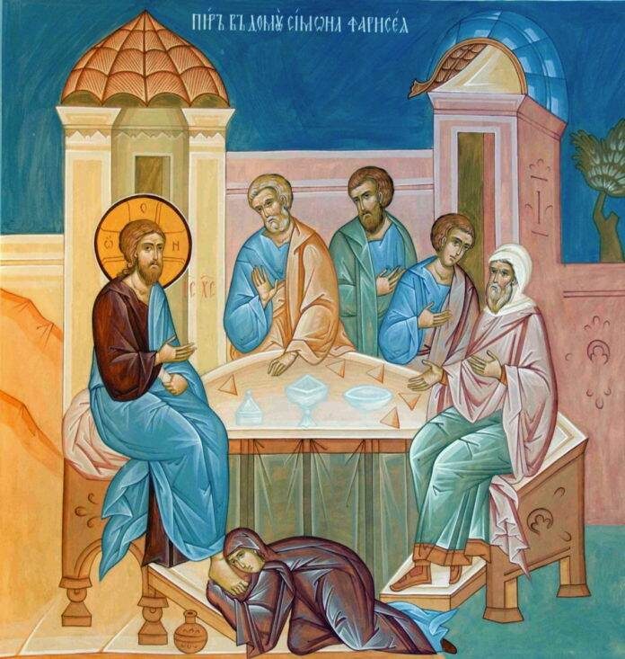 Помазание женщиной ног Господа Иисуса. Азбука веры https://azbyka.ru/days/2026-04-08