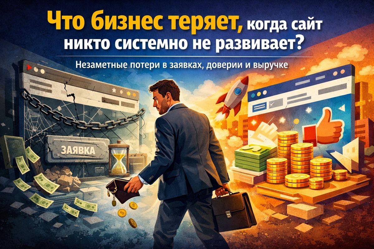 Что бизнес теряет, когда сайт никто системно не развивает 