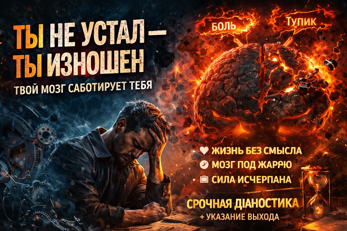 Ты не устал — ты живёшь без смысла (и мозг тебя отключает)