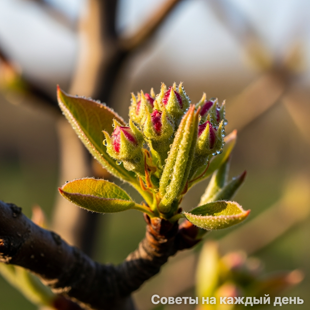 Здоровая почка на старте - это залог длинного годового прироста и будущих плодовых образований.