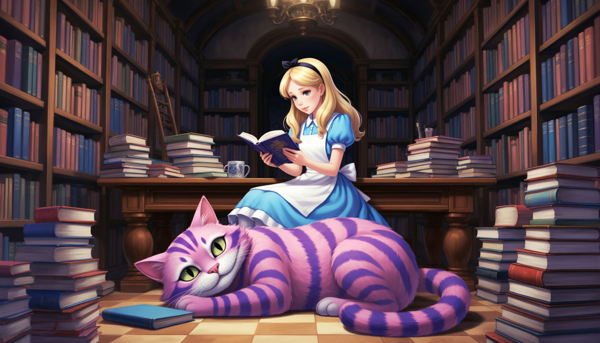 Алисиных книг должно быть всё больше и больше. Изображение от ИИ Шедеврум 