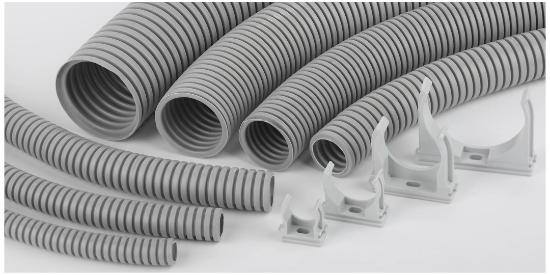 Серая гофра ПВХ — король внутренней проводки