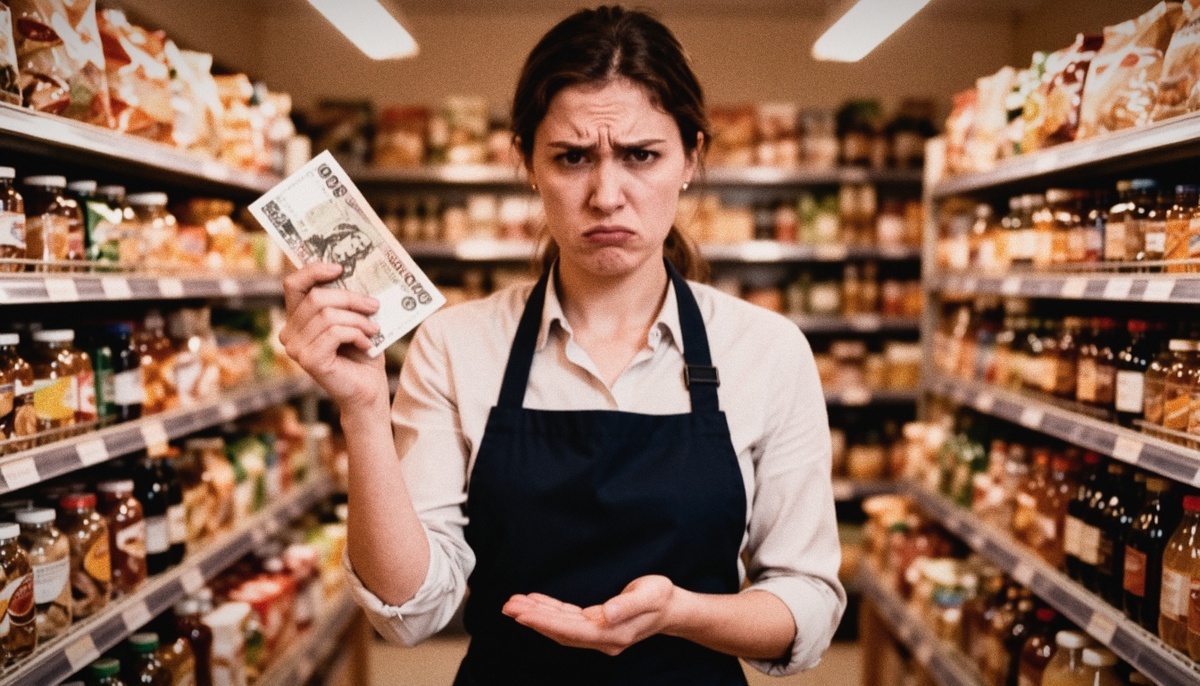 Фото ии. Продавец, женщина среднего возраста, угрюмо посмотрела на меня 