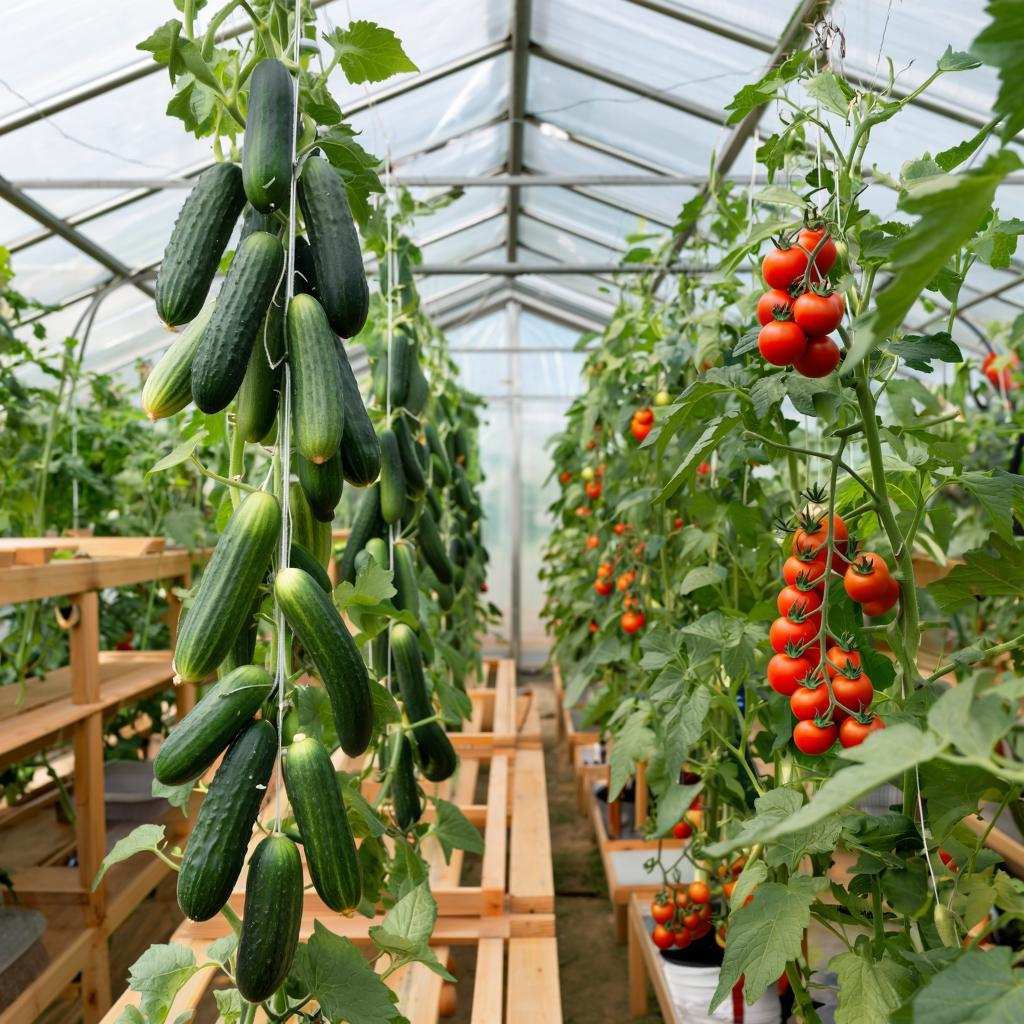 1. Огурцы и помидоры