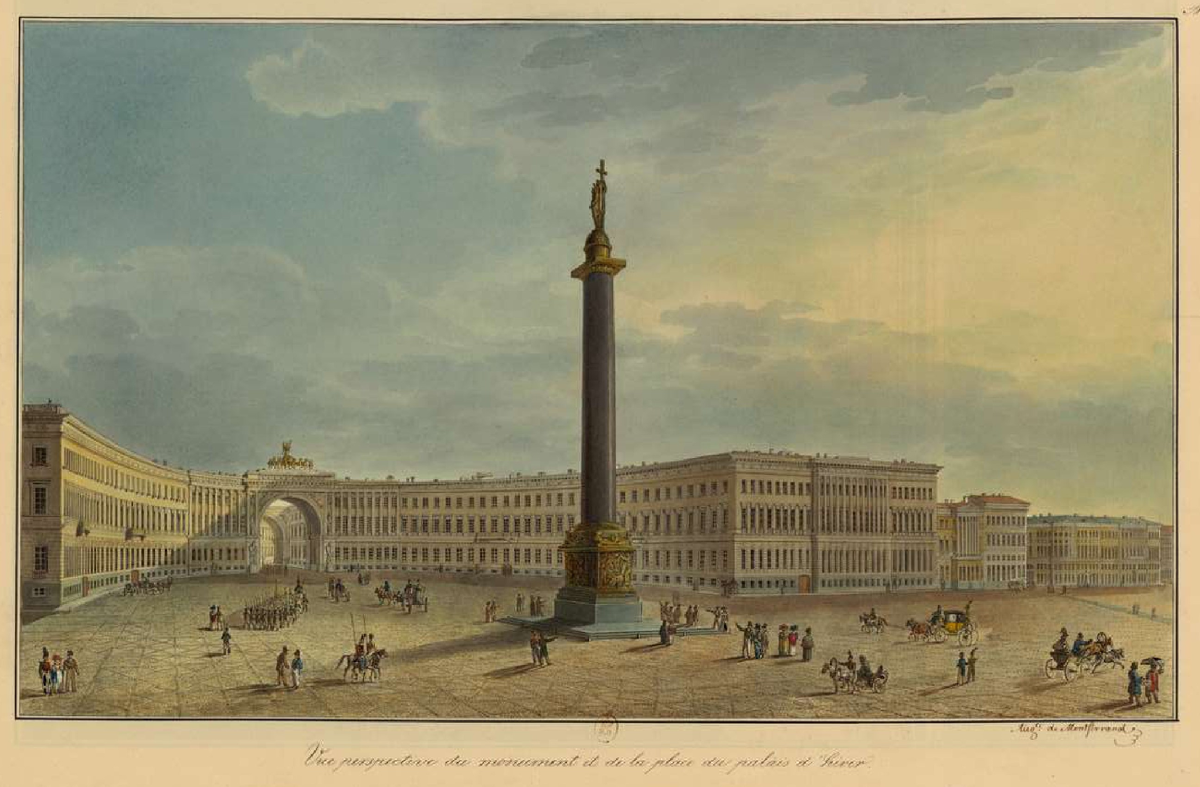 Plans et description de la Colonne Alexandrine à Saint-Petersbourg 1830