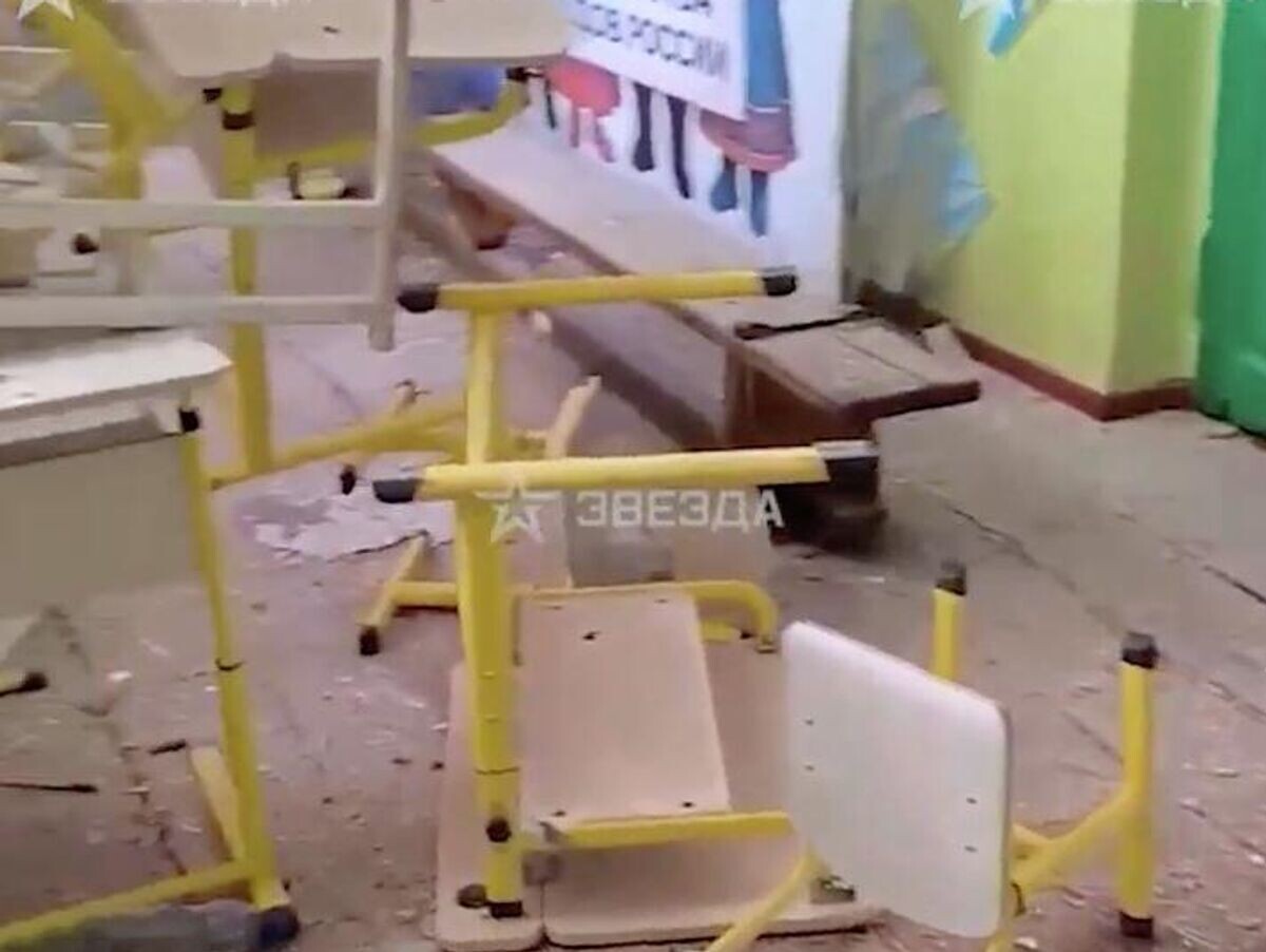    Последствия удара ВСУ по школе в запорожском селе Великая Знаменка | © Zvezdanews/Telegram