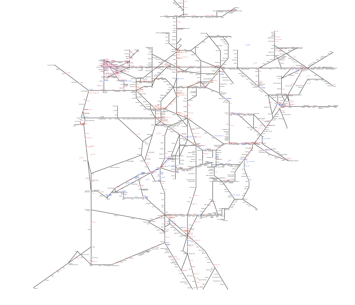 Сеть поездов ICE определённо впечатляет!