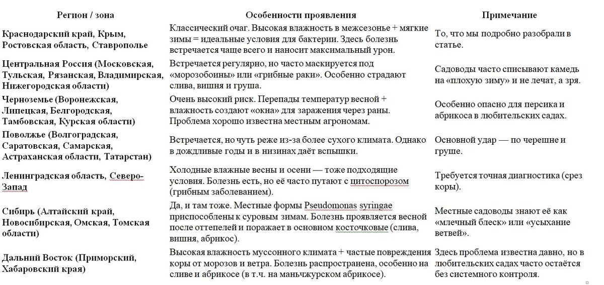 Таблица и фото Натальи Мироновой