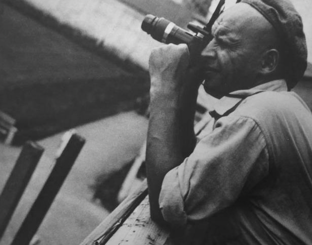 Александр Родченко на строительстве Беломорканала, 1933 