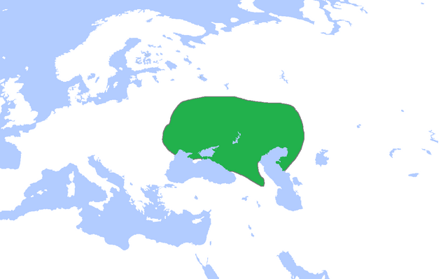 Карта-ориентир Хазарии, ок. 750 г. (Частично основано на Атласе всемирной истории (2007). Фото из свободных источников в Интернете.
