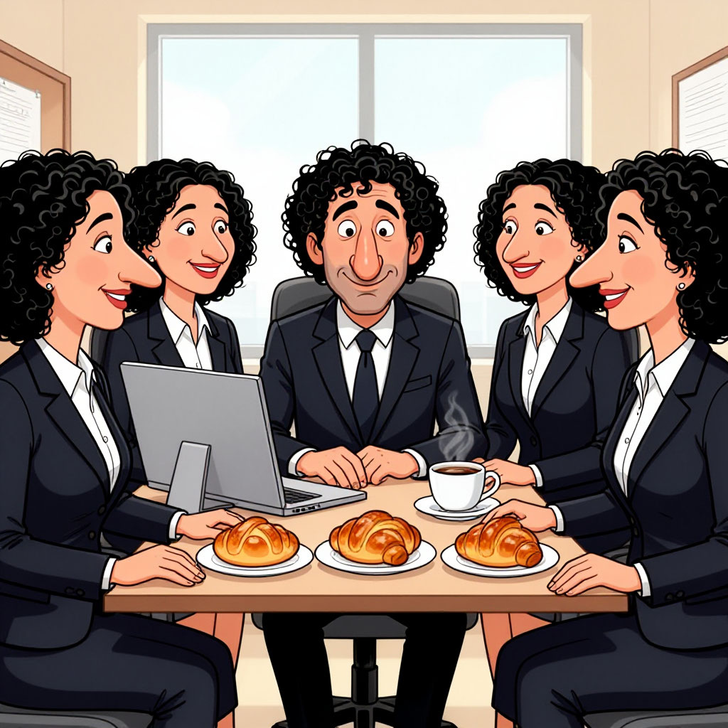 Мужчина в женском коллективе - иллюстрация ИИ