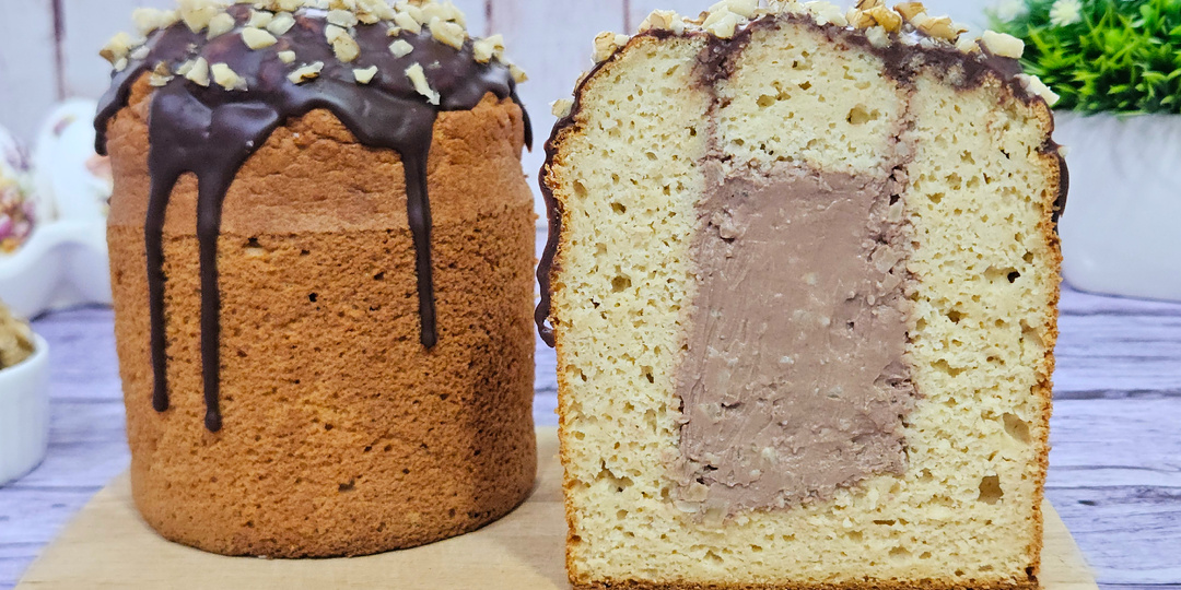 ПП КУЛИЧ с начинкой на кефире без дрожжей, без сахара, без пшеничной