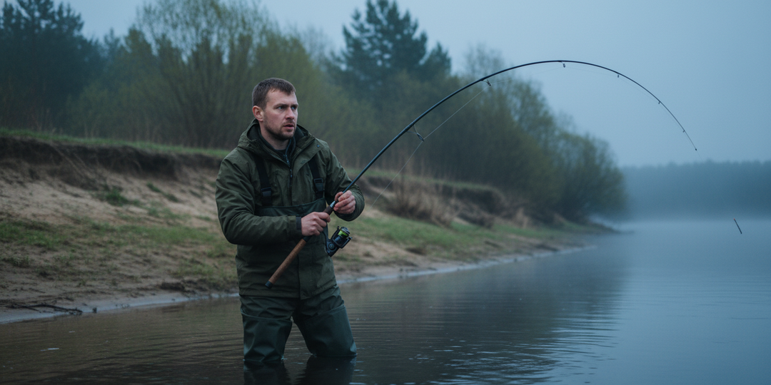 Стерлядь 1.5 кг в правом притоке Волги: через 2 минуты я понял что попал
