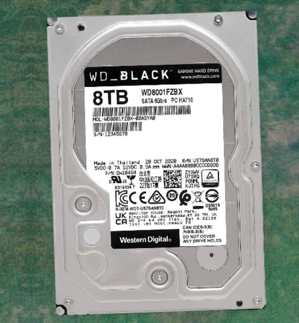   WD Black 8TB HDD THG