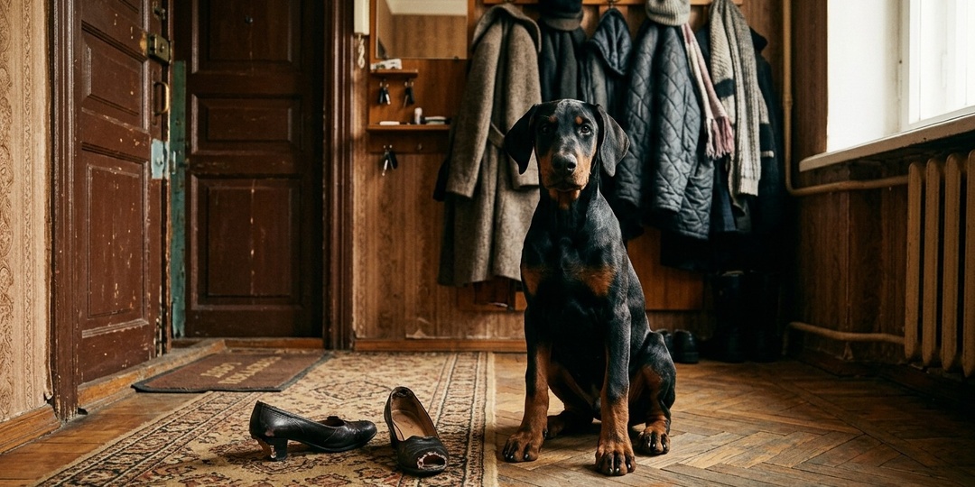 Наш щенок объявил жене войну, и вёл её как гениальный стратег