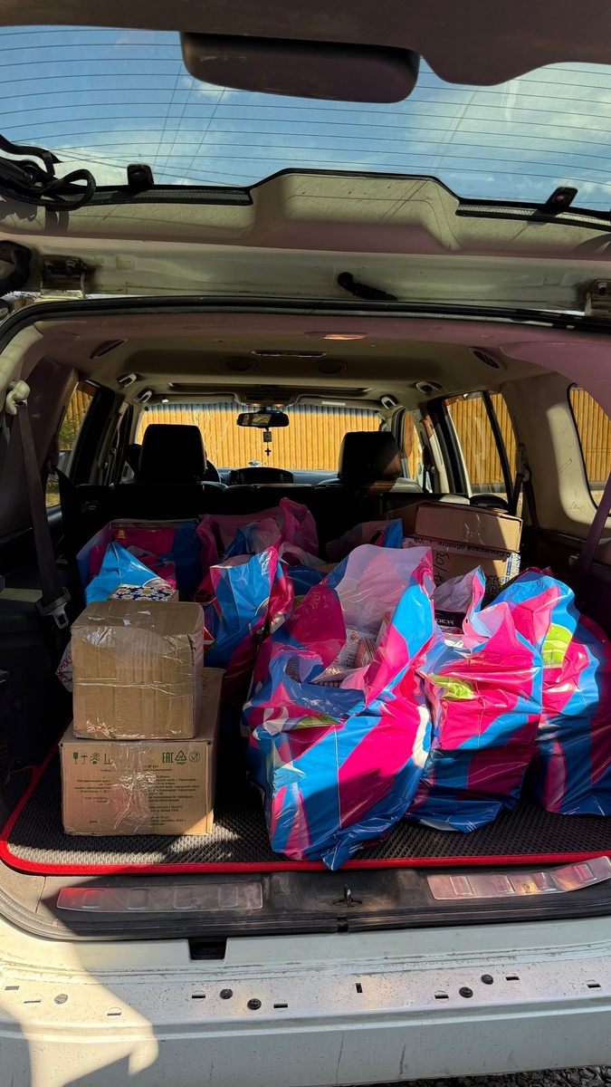 Наши посылки в моём Марафоне Добра с Люшей-Райт заняли огромный багажник внедорожника