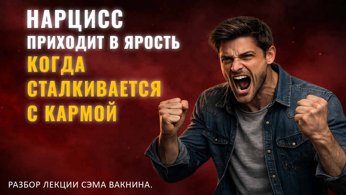 НАРЦИСС ПРИХОДИТ В ЯРОСТЬ, КОГДА СТАЛКИВАЕТСЯ С КАРМОЙ, РАСПЛАТОЙ ИЛИ НАКАЗАНИЕМ.