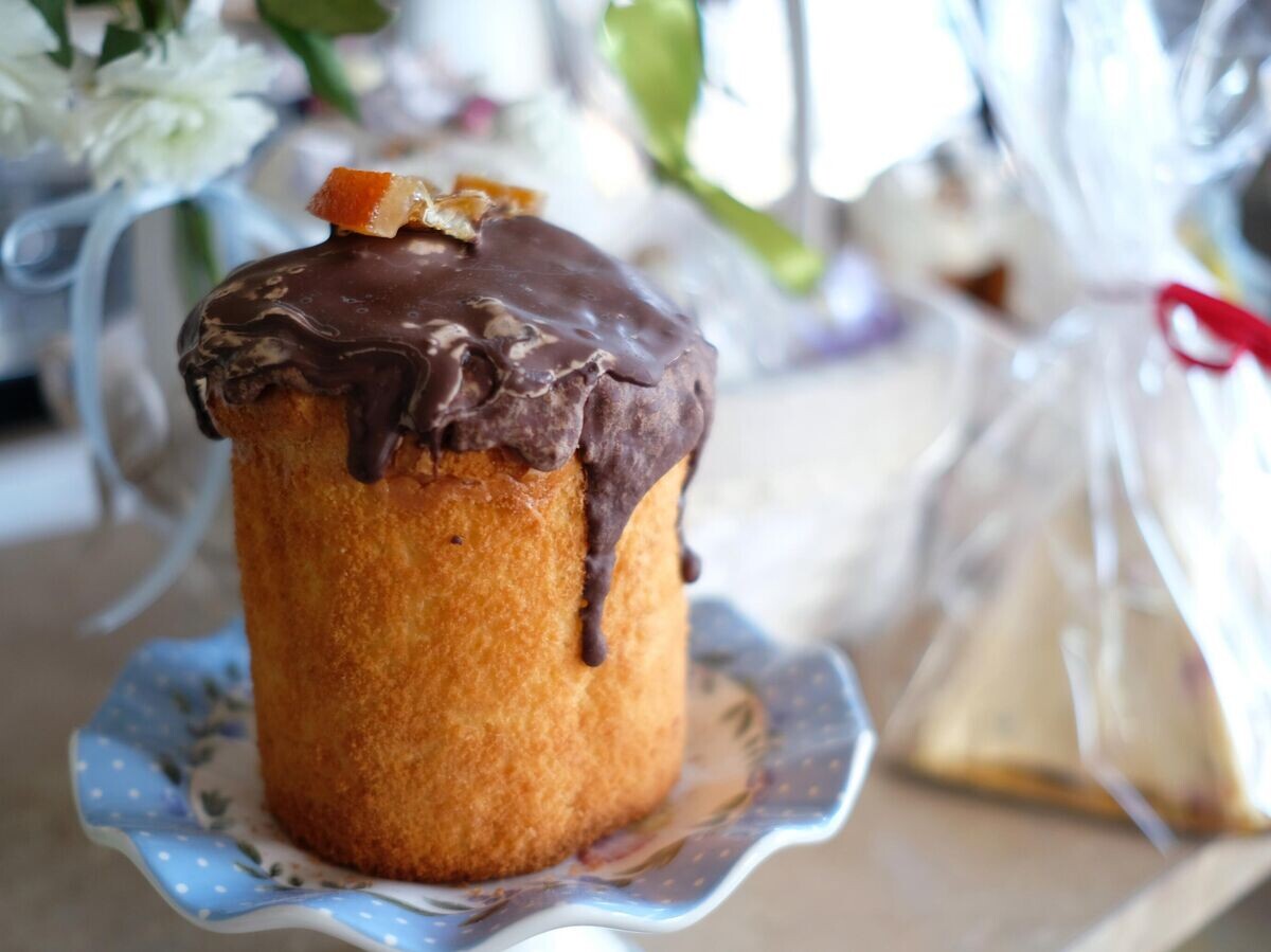    Пасхальный кулич с шоколадной глазурью | © РИА Новости / Николай Хижняк