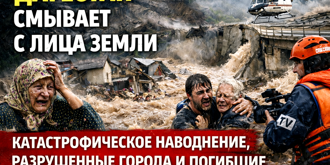 Дагестан смывает с лица земли: катастрофическое наводнение, разрушенные города и погибшие.