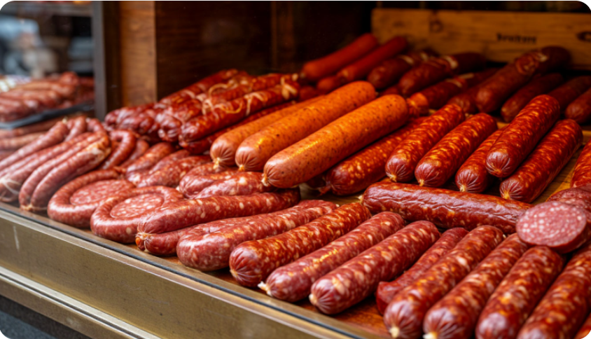 От покупки какой колбасы 100% стоит отказаться. Не берите ее, маленький значок на колбасе выдает самый БЕЗмясной продукт...