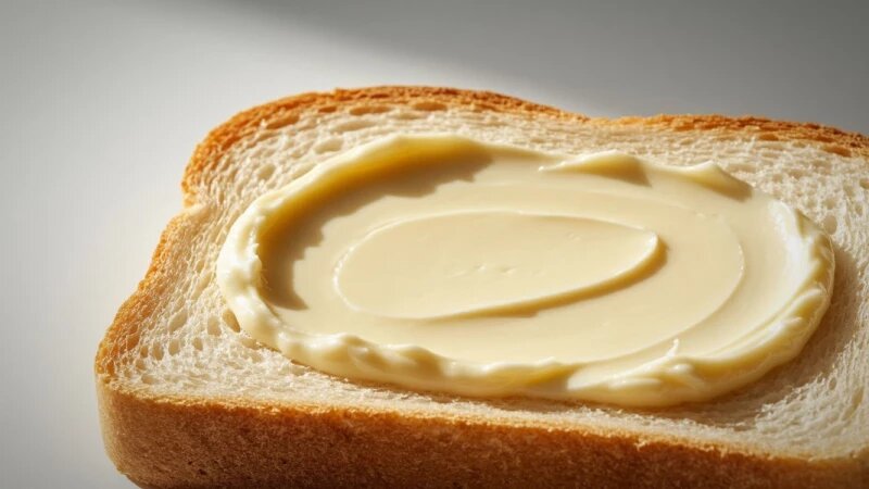     Сливочное масло. Продукты питания. Хлеб. Пища. Алиса AI / Altapress.ru