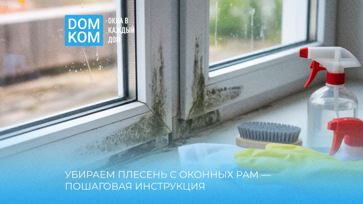 Убираем плесень с оконных рам — пошаговая инструкция