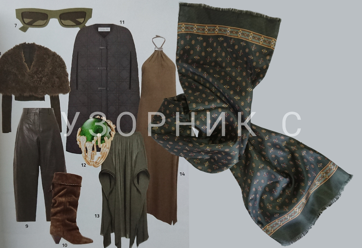 Как носить павловопосадское кашне Герцог, фото автора