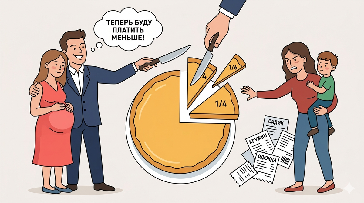 "У меня второй ребёнок, буду платить меньше!" — заявил бывший муж. А мой сын должен страдать из-за его новой семьи?!