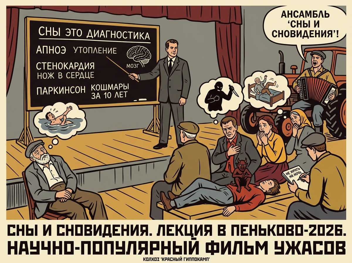 Помните эту лекцию в старом советском фильме "Дело было в Пеньково"? Все иллюстрации сгенерены на "основе" этой лекции
