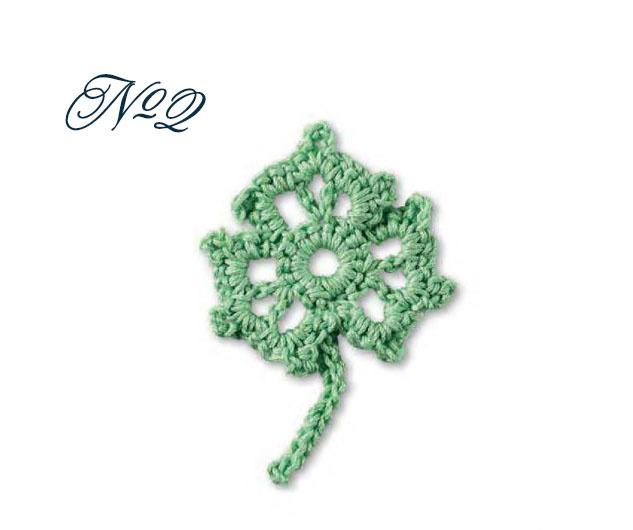 Простые листики крючком. Подборка со схемами