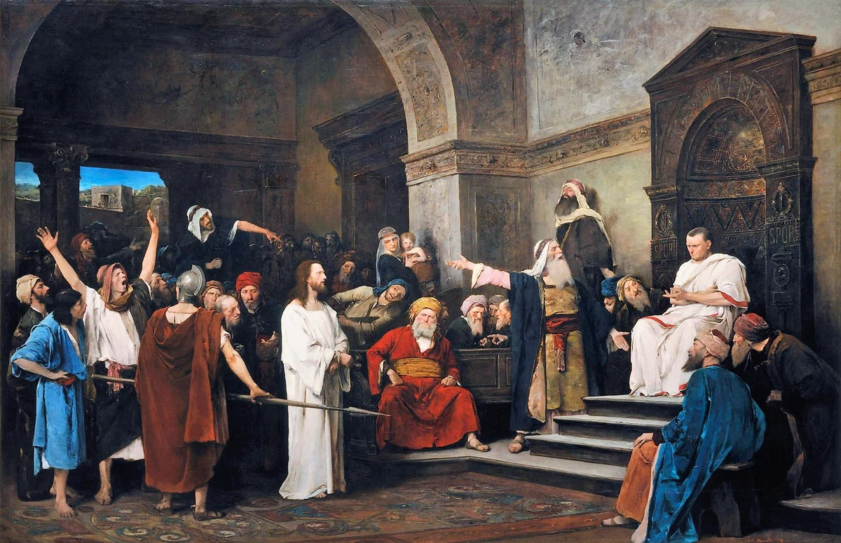 Михай Мункачи. «Христос перед Пилатом», 1881 год